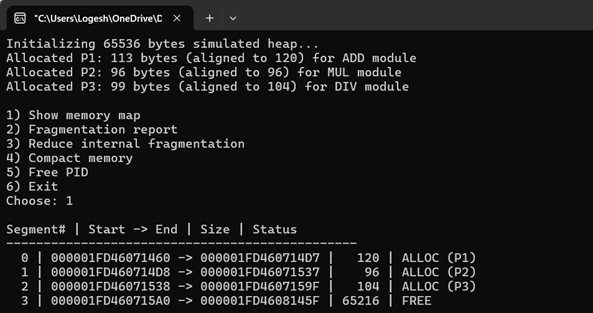 Memory Management Simulator project photo